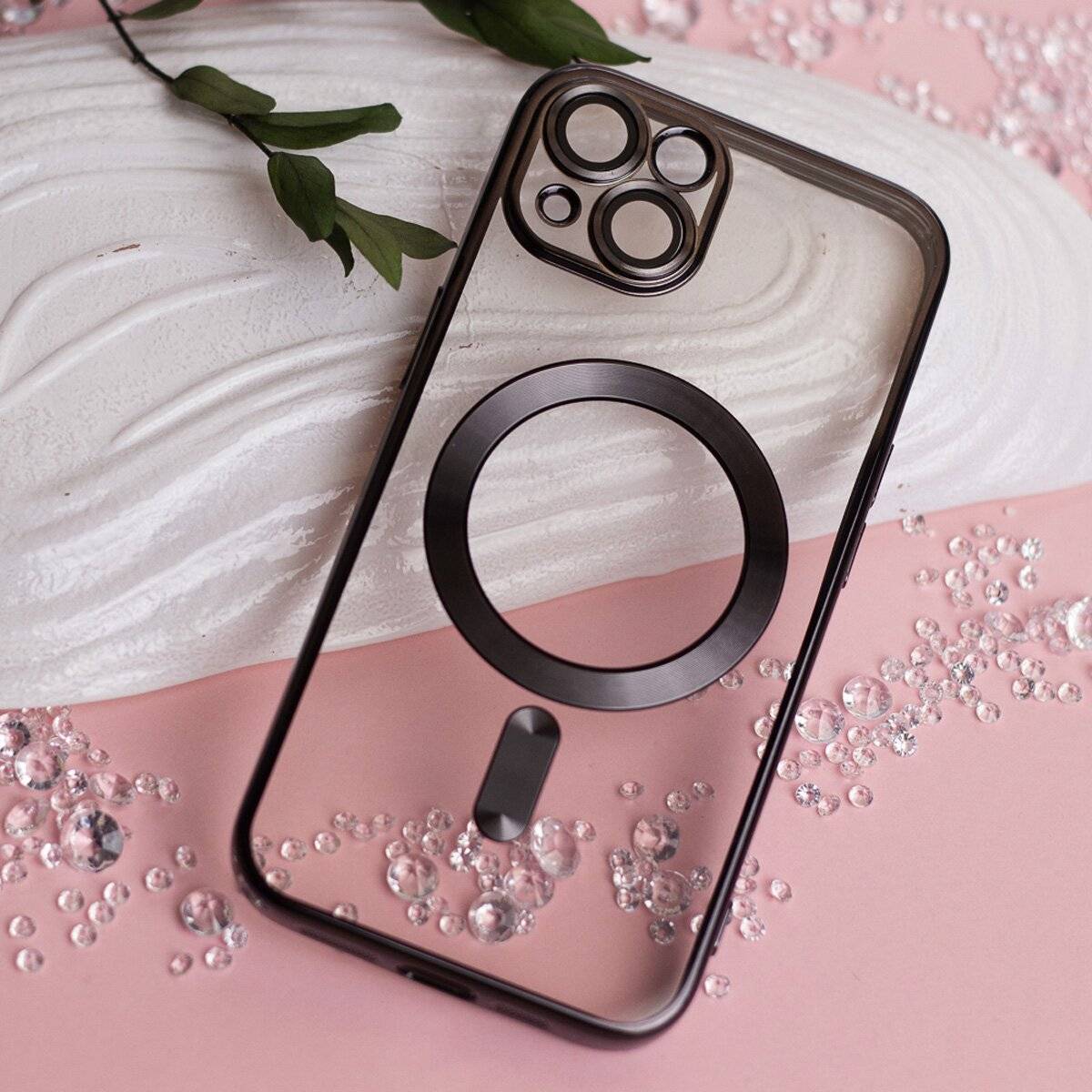 Color Chrome Handyhülle Bumper kompatibel mit Samsung Galaxy S25 Edge Schwarz