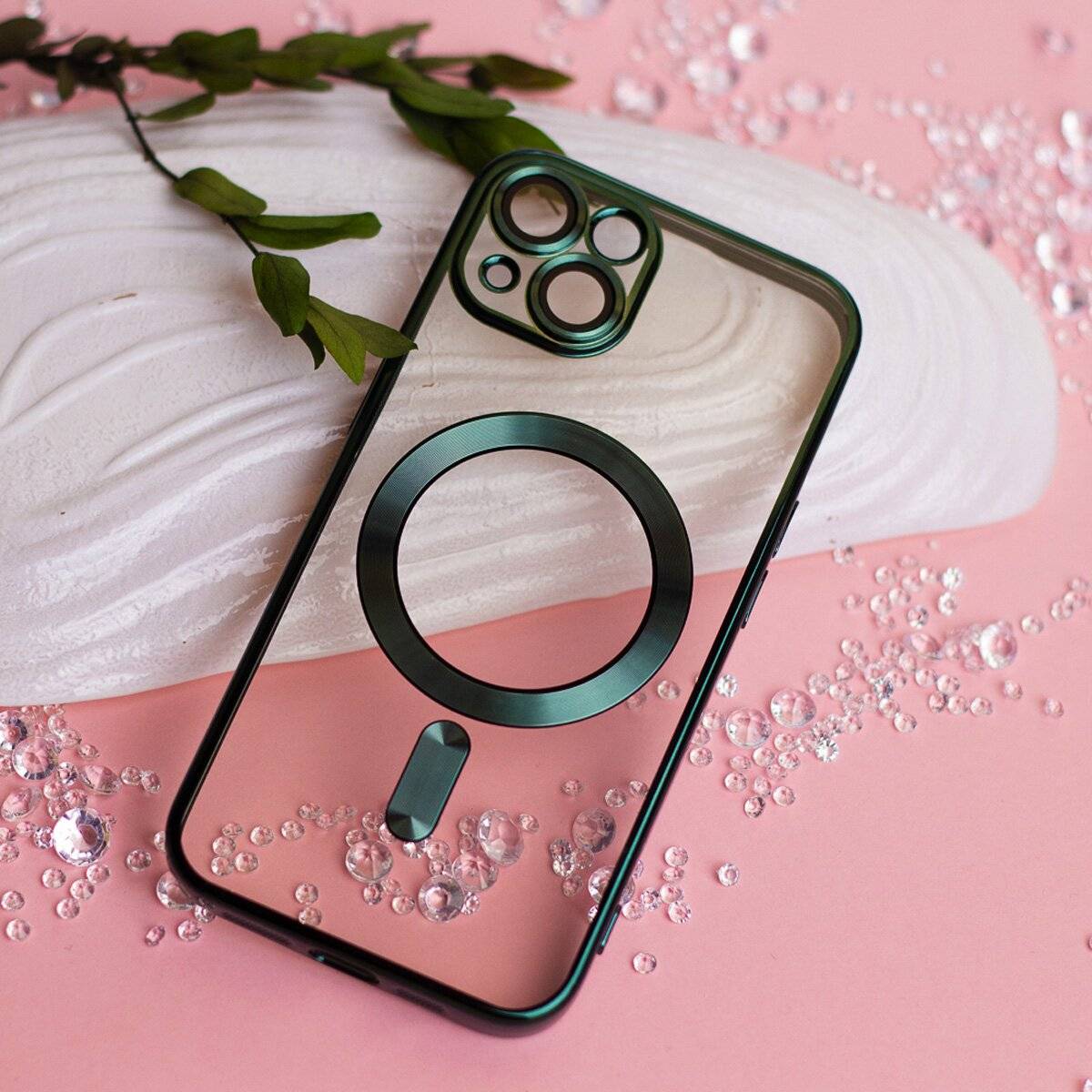 Color Chrome Handyhülle Bumper kompatibel mit iPhone 16e (SE 4 2025) Grün