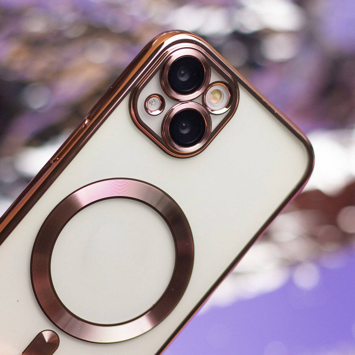 Color Chrome Handyhülle Bumper kompatibel mit iPhone 16e (SE 4 2025) Rosegold