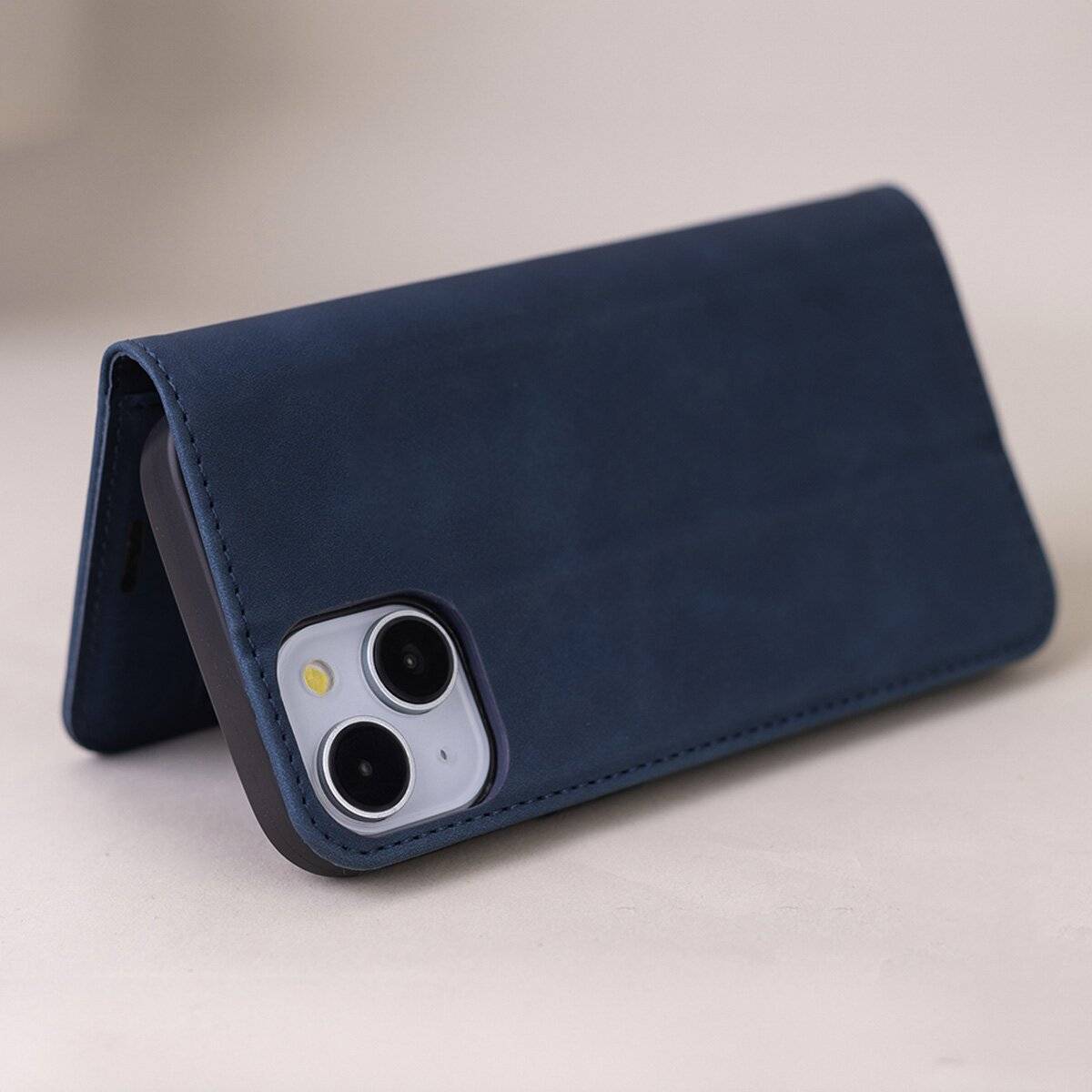 Elegante Lederoptik Handyhülle mit Kartenfächern Klapphülle kompatibel mit Samsung Galaxy S25 Ultra Dunkelblau