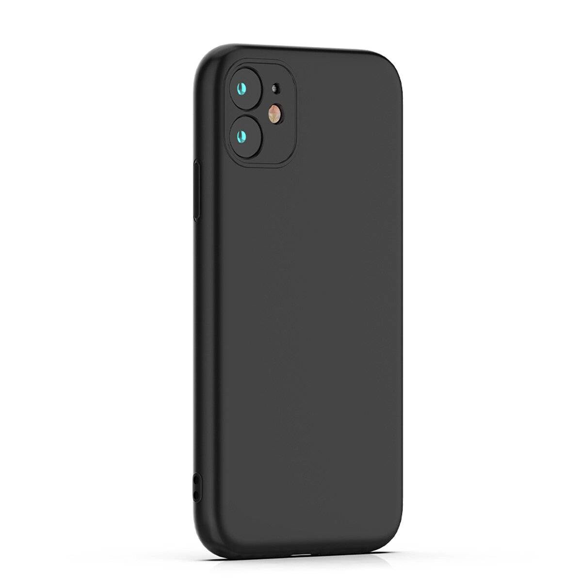 Schutzhülle Silikon Handyhülle mit Mikrofaserfutter Bumper Silikonhülle kompatibel mit iPhone 17 Air Schwarz