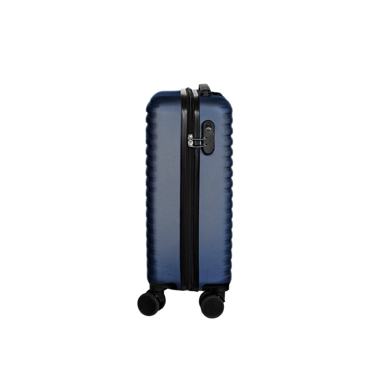 3er Kofferset mit 360° Rollen, Teleskopgriff und praktischer Innenaufteilung Navyblau