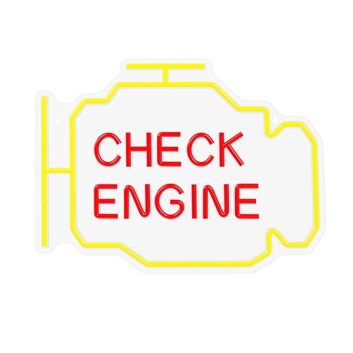 Neon LED Leuchte "CHECK ENGINE" gelb/rot – NNE21 – Neolia