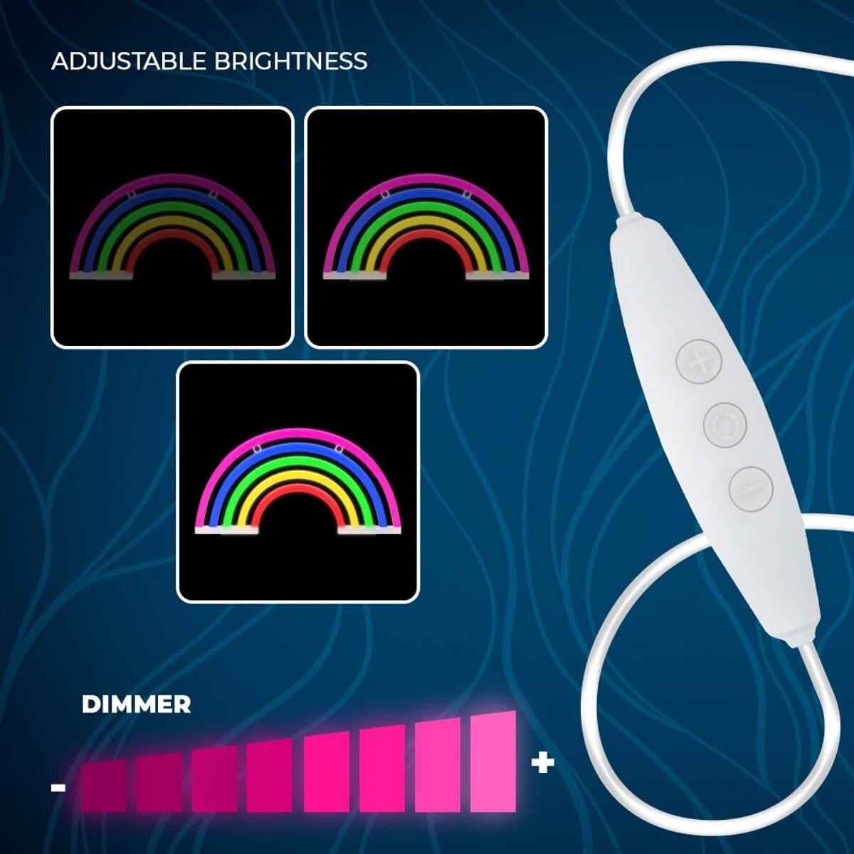 Neon LED Leuchte "Regenbogen" 5 Farben – FLNE14X – Forever Light