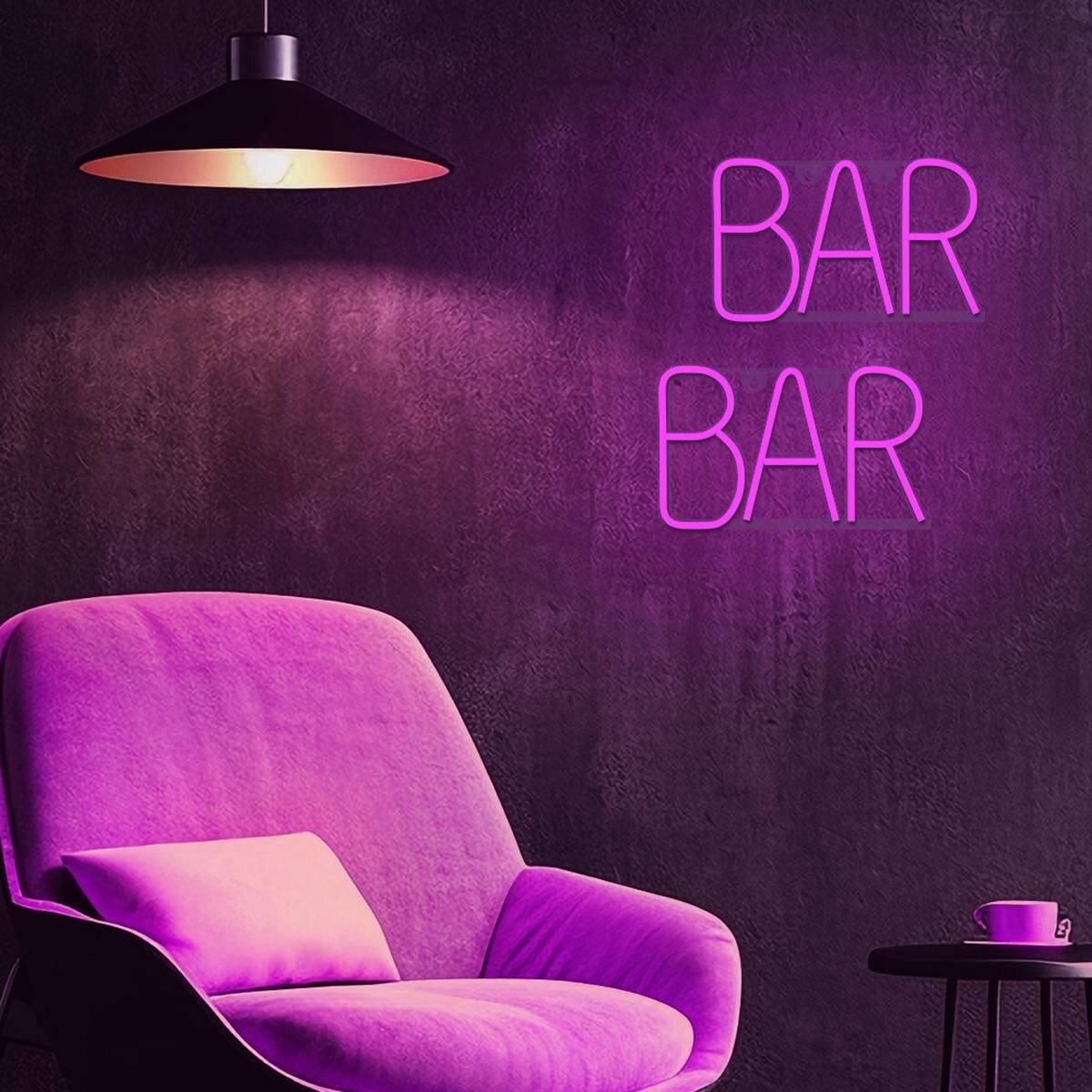 Forever Light Neon LED Leuchte "BAR" Pink – FLNE24