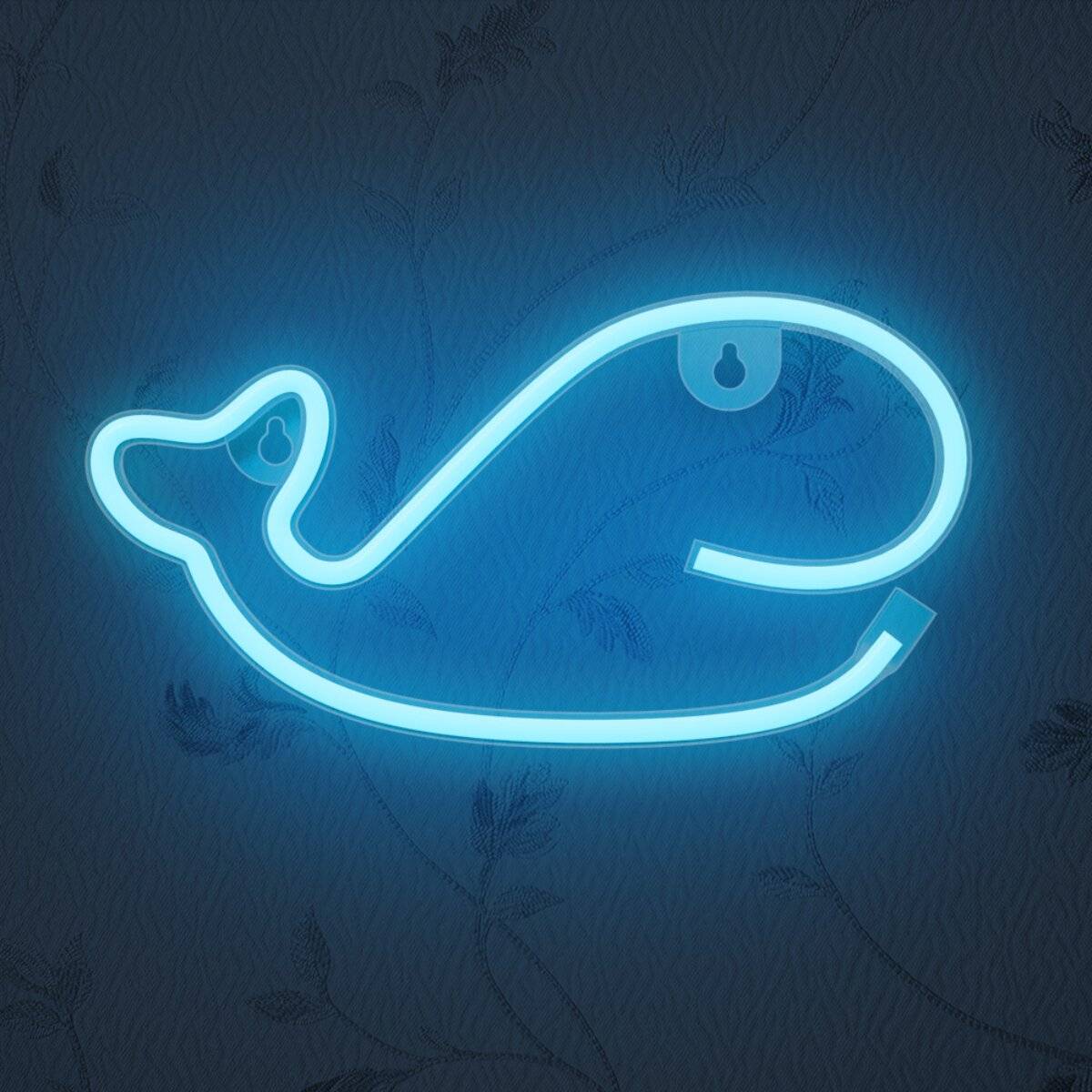 Forever Light Neon LED-Leuchte Wal blau – FLNE19