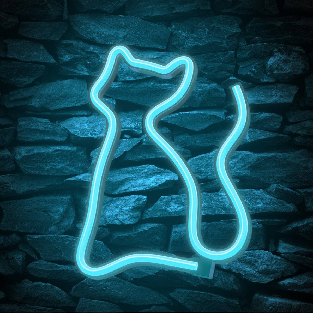 Forever Light Neon LED-Leuchte CAT türkis – NNE24 Neolia