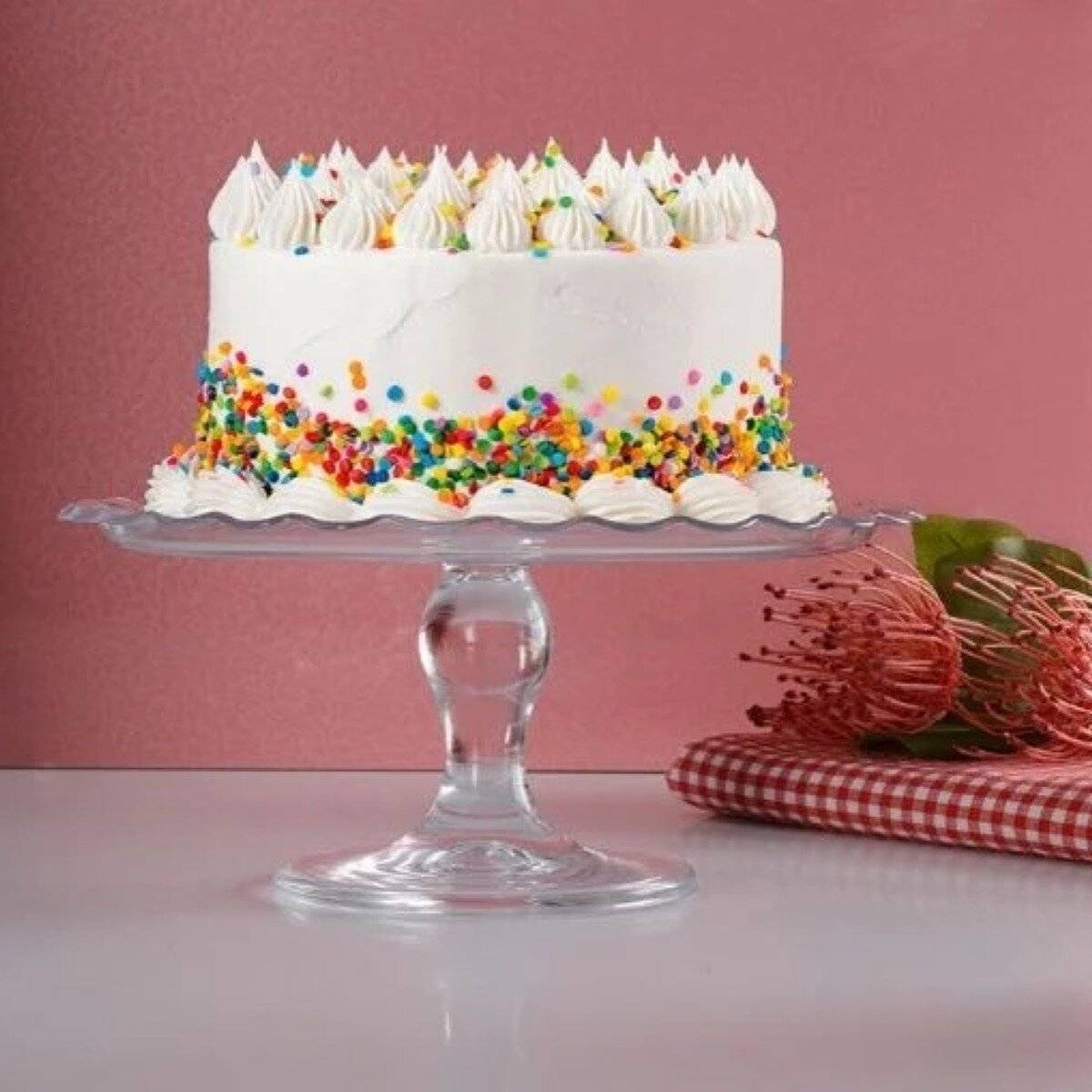 Pasabahce Petite Patisserie Elegante Servierteller mit Fuß - 26 x 12 cm