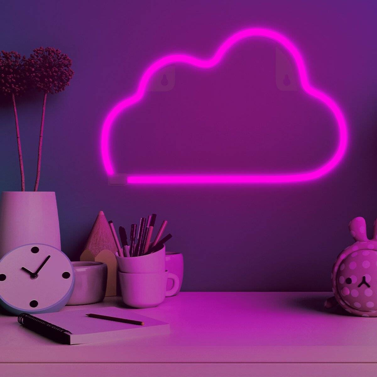Neon LED Licht CLOUD rosa NNE25 Neolia