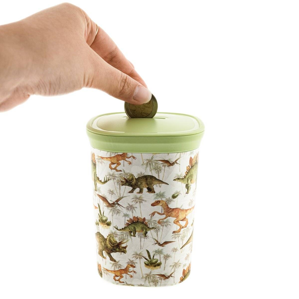 Robuste Spardose aus Kunststoff – Sicheres Sparen für Kinder und Erwachsene - Hellgrün