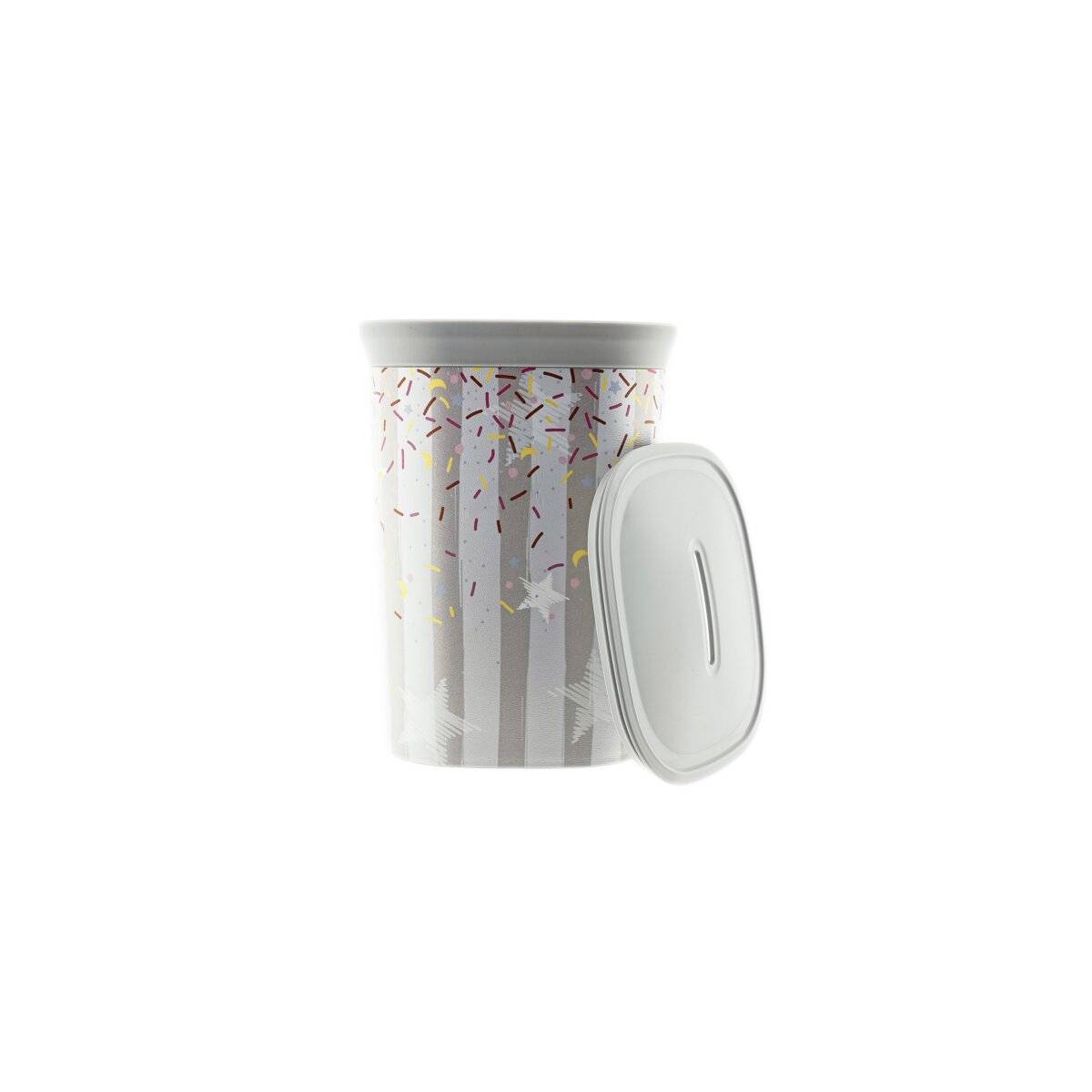 Robuste Spardose aus Kunststoff – Sicheres Sparen für Kinder und Erwachsene - Grau