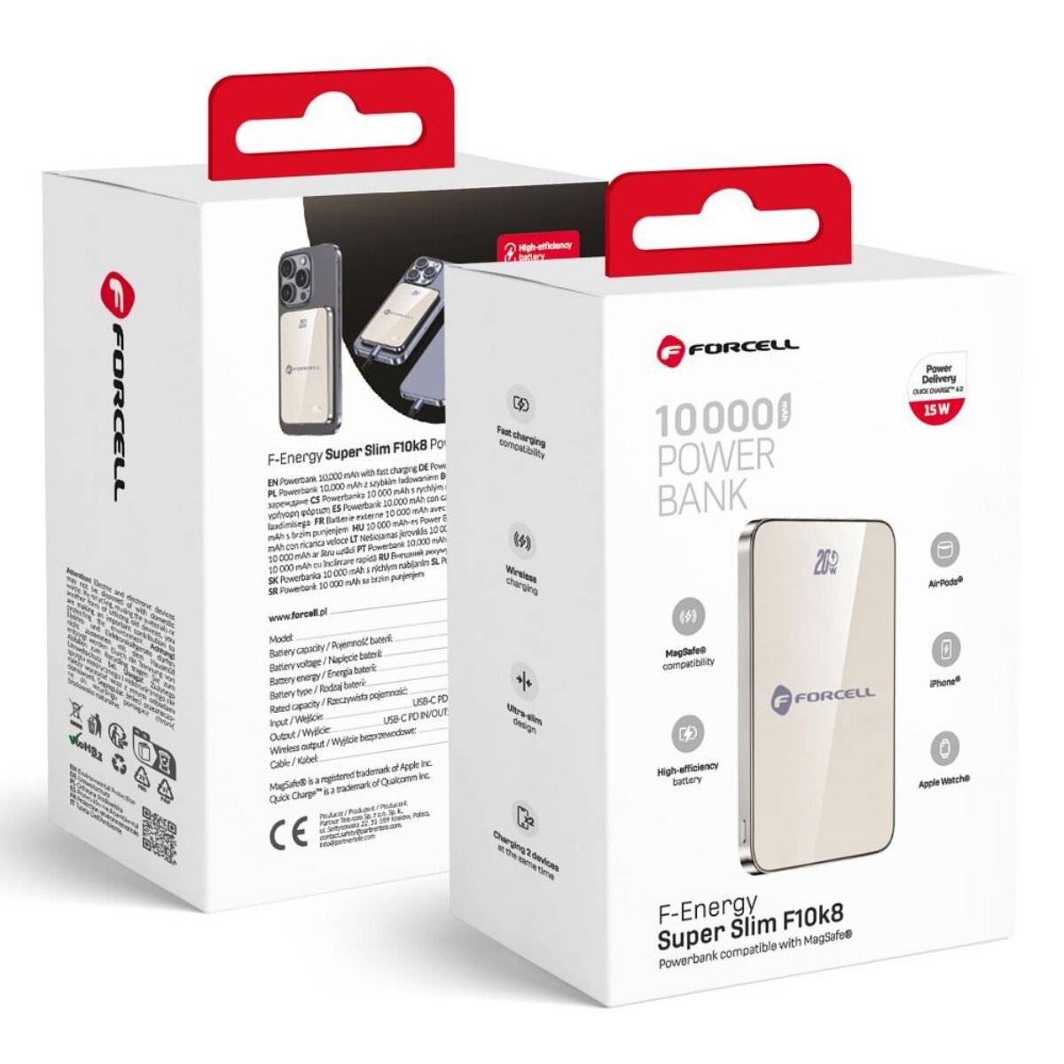 Forcell F-Energy F10K8 Super Slim Powerbank 10000mAh Titan