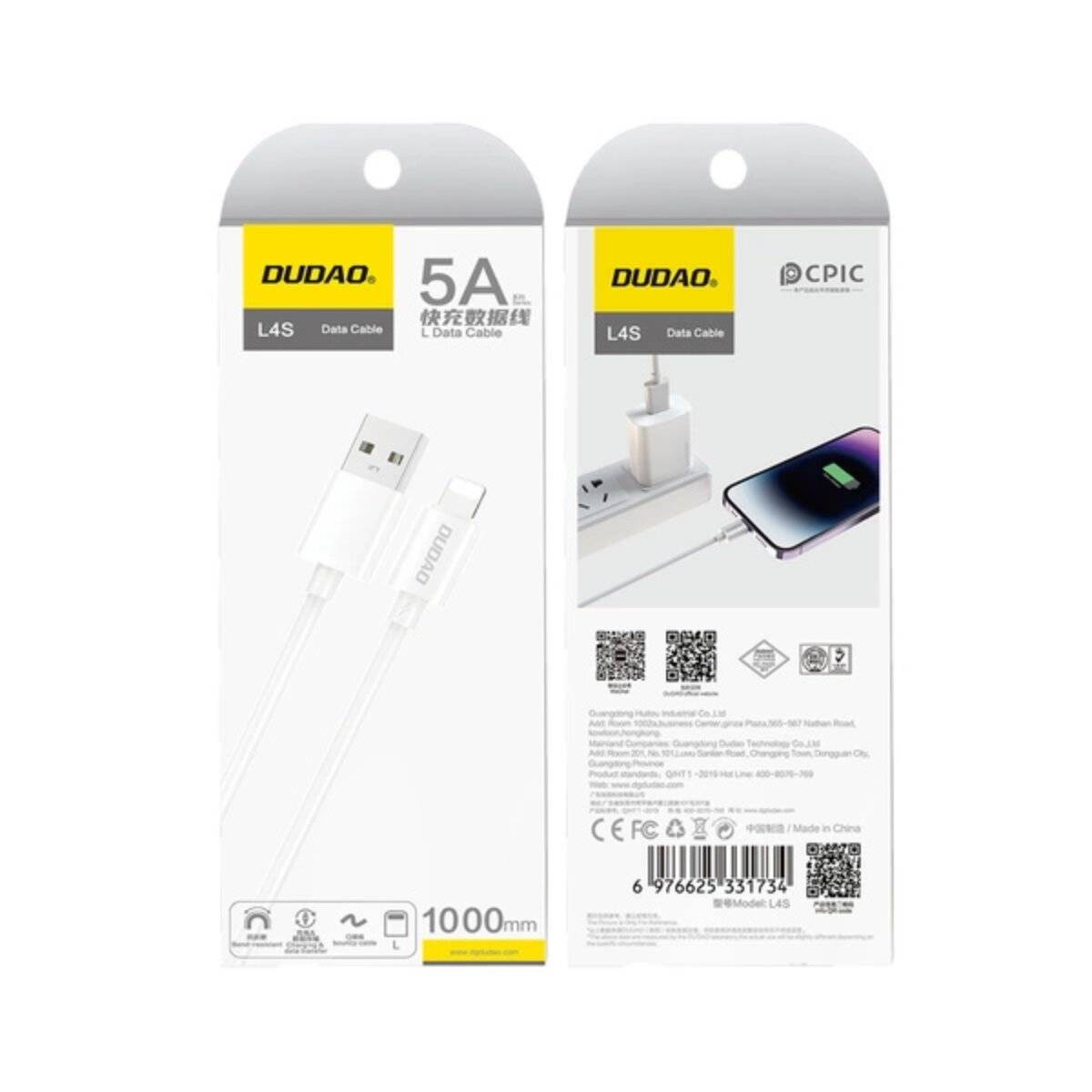 Dudao L4ST Kabel 2A 1m USB-A / IPhone-Kabel