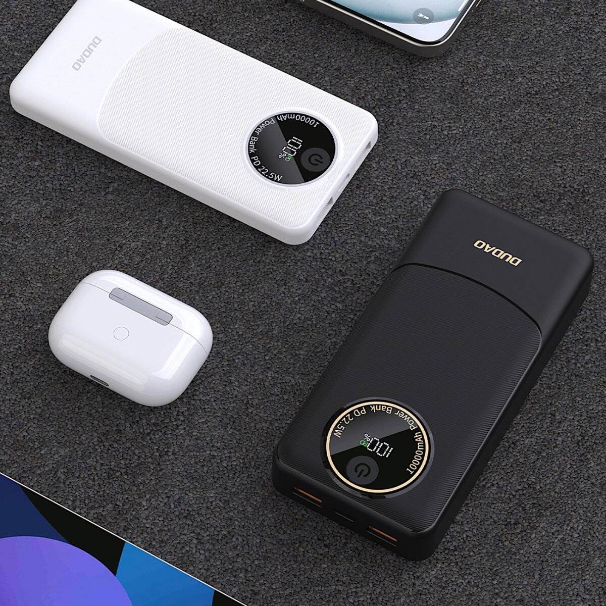 Powerbank Dudao K12 10000mAh PD22.5W USB-A, USB-C Schwarz