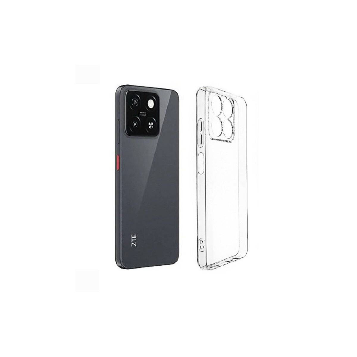 Silikon Handyhülle Bumper Softcase kompatibel mit ZTE Blade A55 transparent