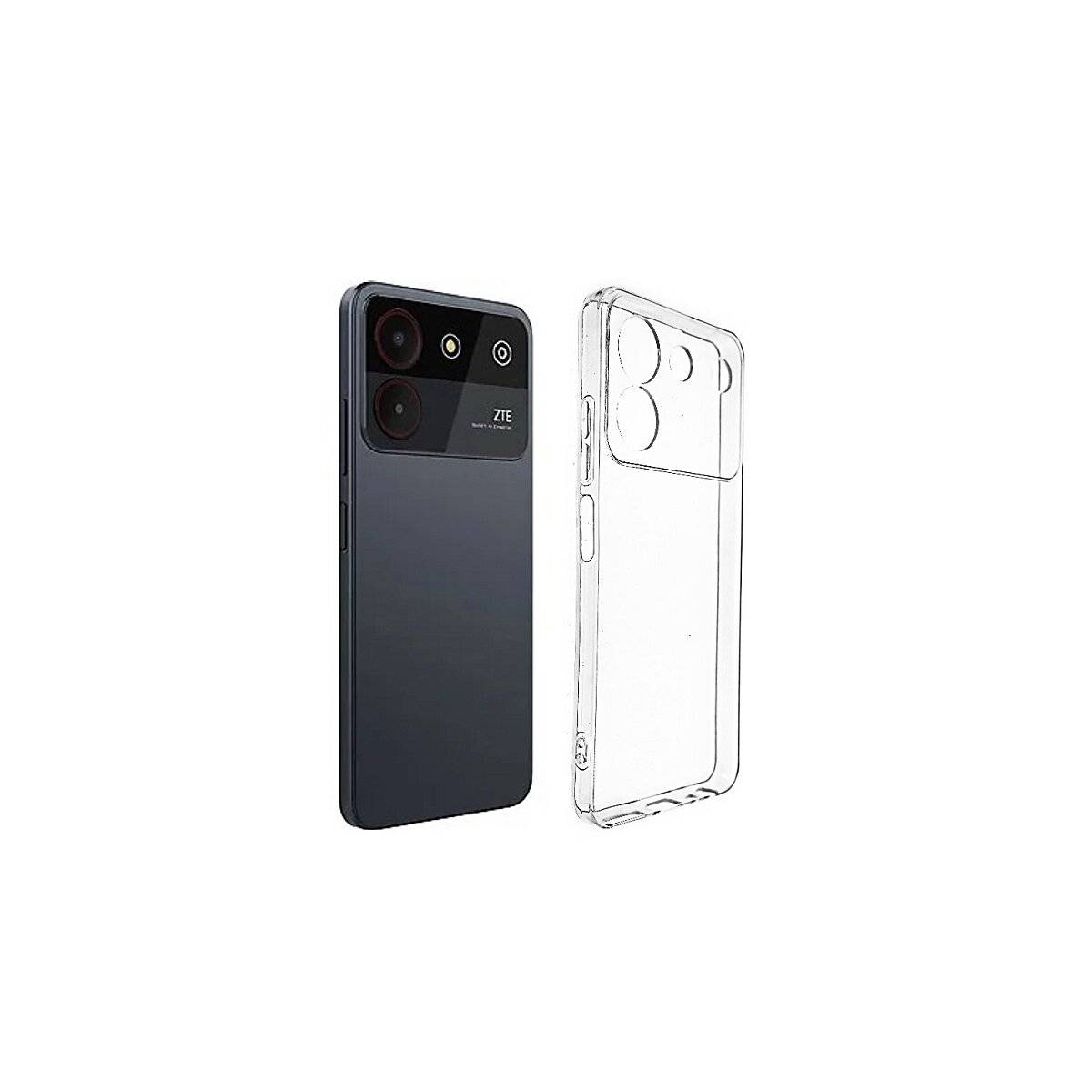 Silikon Handyhülle Bumper Softcase kompatibel mit ZTE Blade A54 transparent