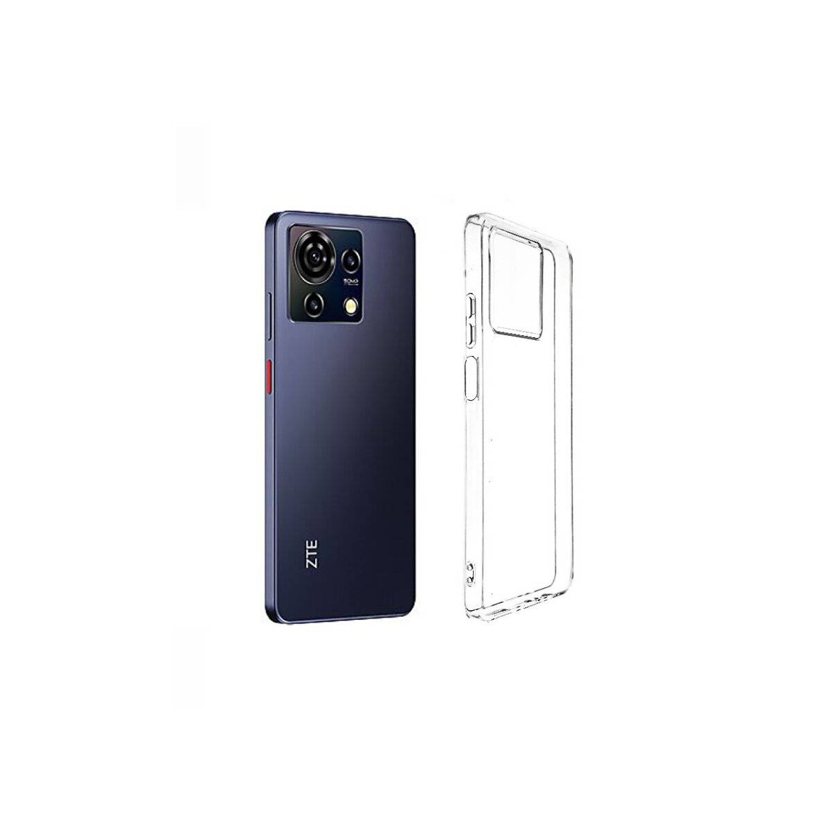 Silikon Handyhülle Bumper Softcase kompatibel mit ZTE Blade V50 Vita transparent