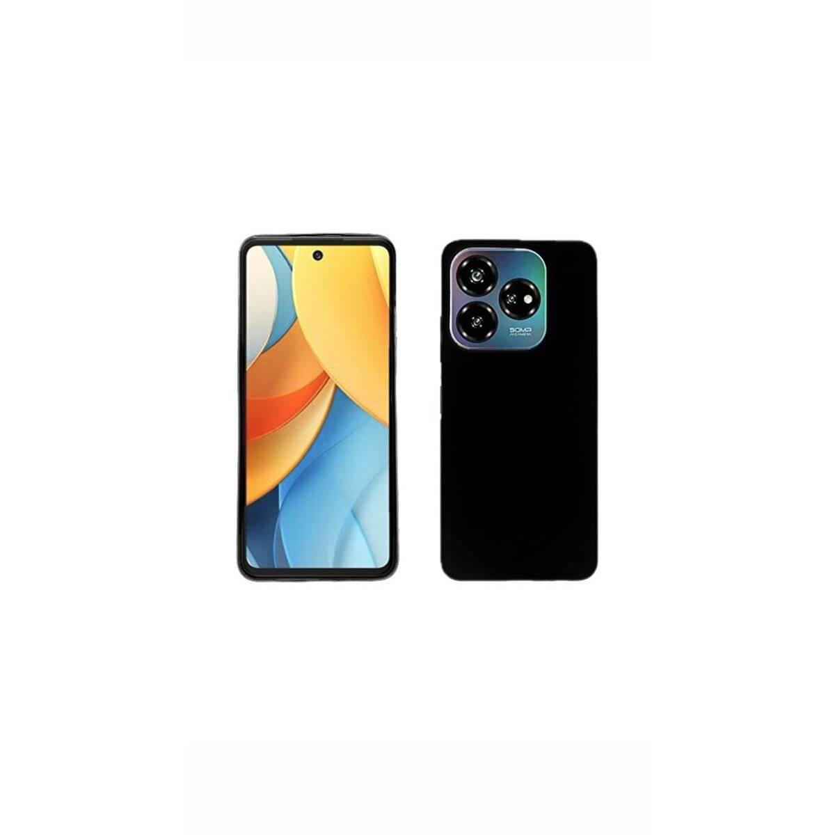 Silikon Handyhülle Bumper Softcase kompatibel mit ZTE Blade V60 Vita schwarz