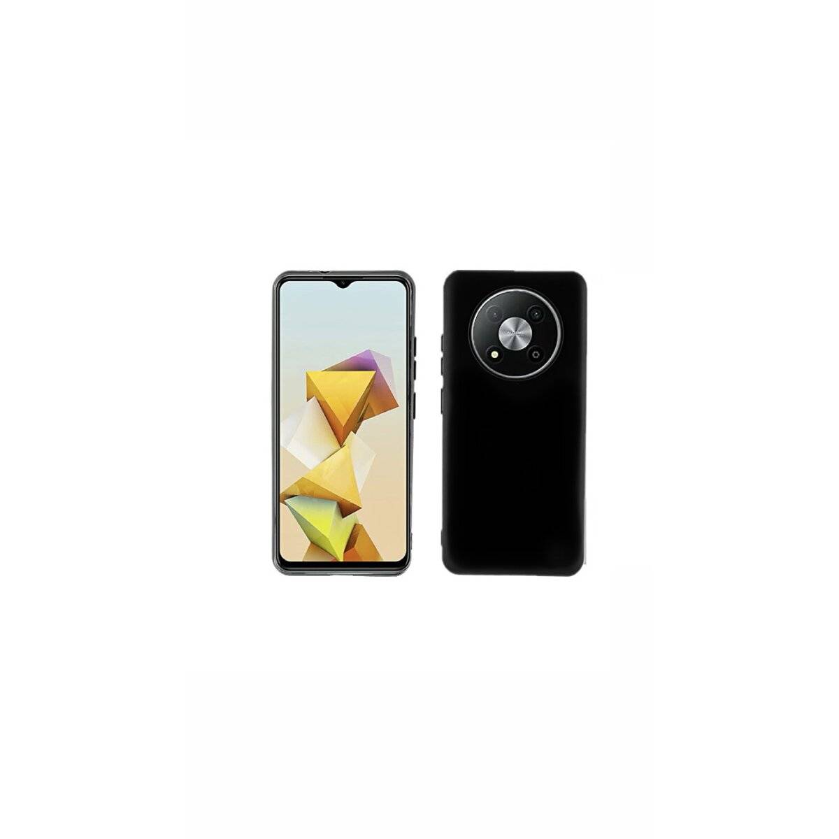 Silikon Handyhülle Bumper Softcase kompatibel mit ZTE Blade A73 5G schwarz