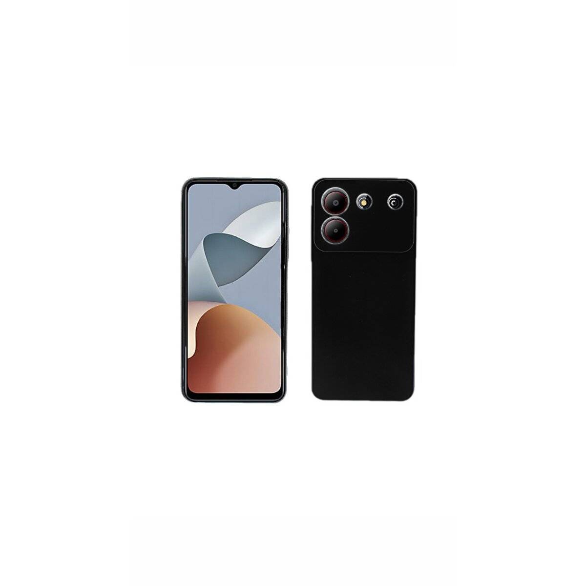 Silikon Handyhülle Bumper Softcase kompatibel mit ZTE Blade A54 schwarz