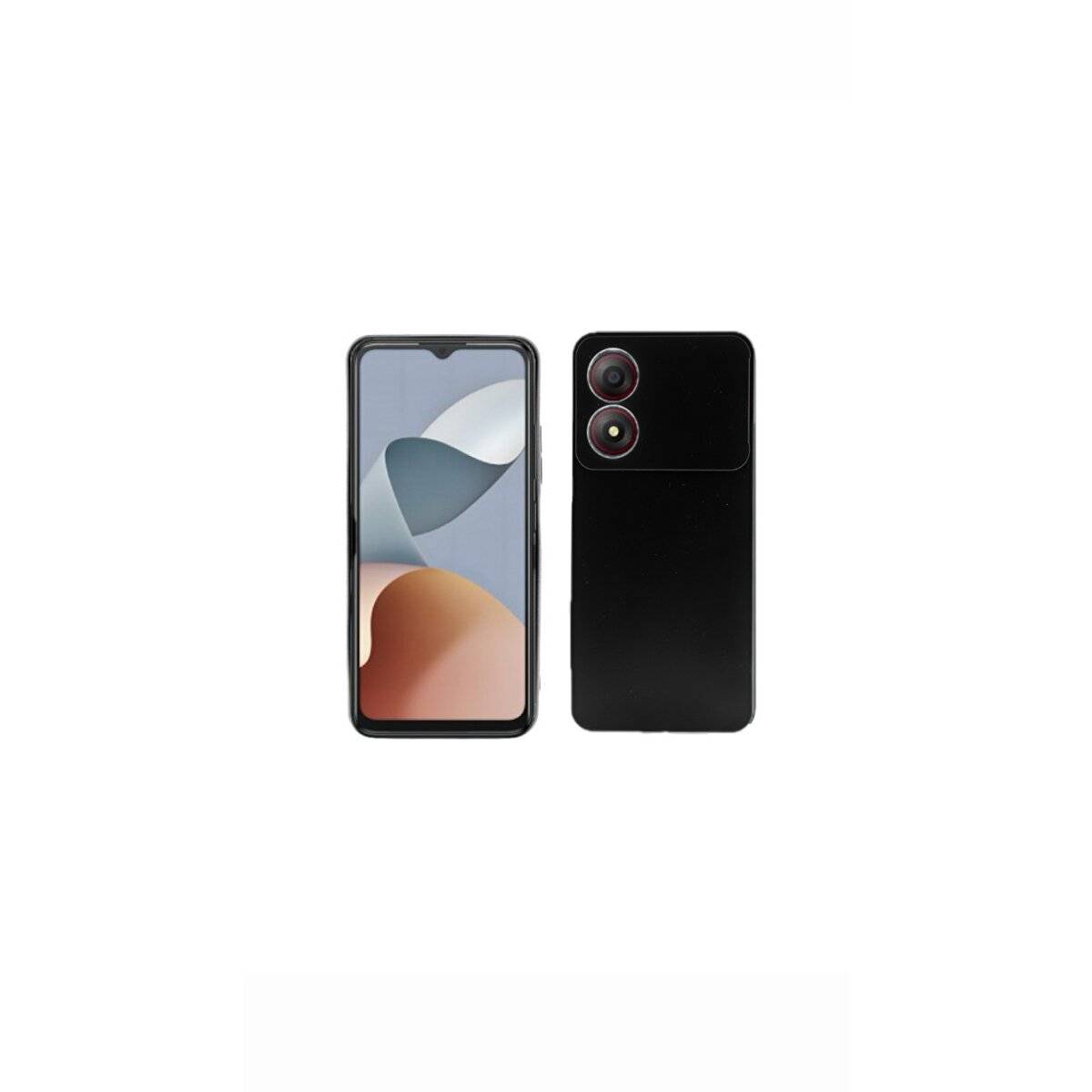Silikon Handyhülle Bumper Softcase kompatibel mit ZTE Blade A34 schwarz