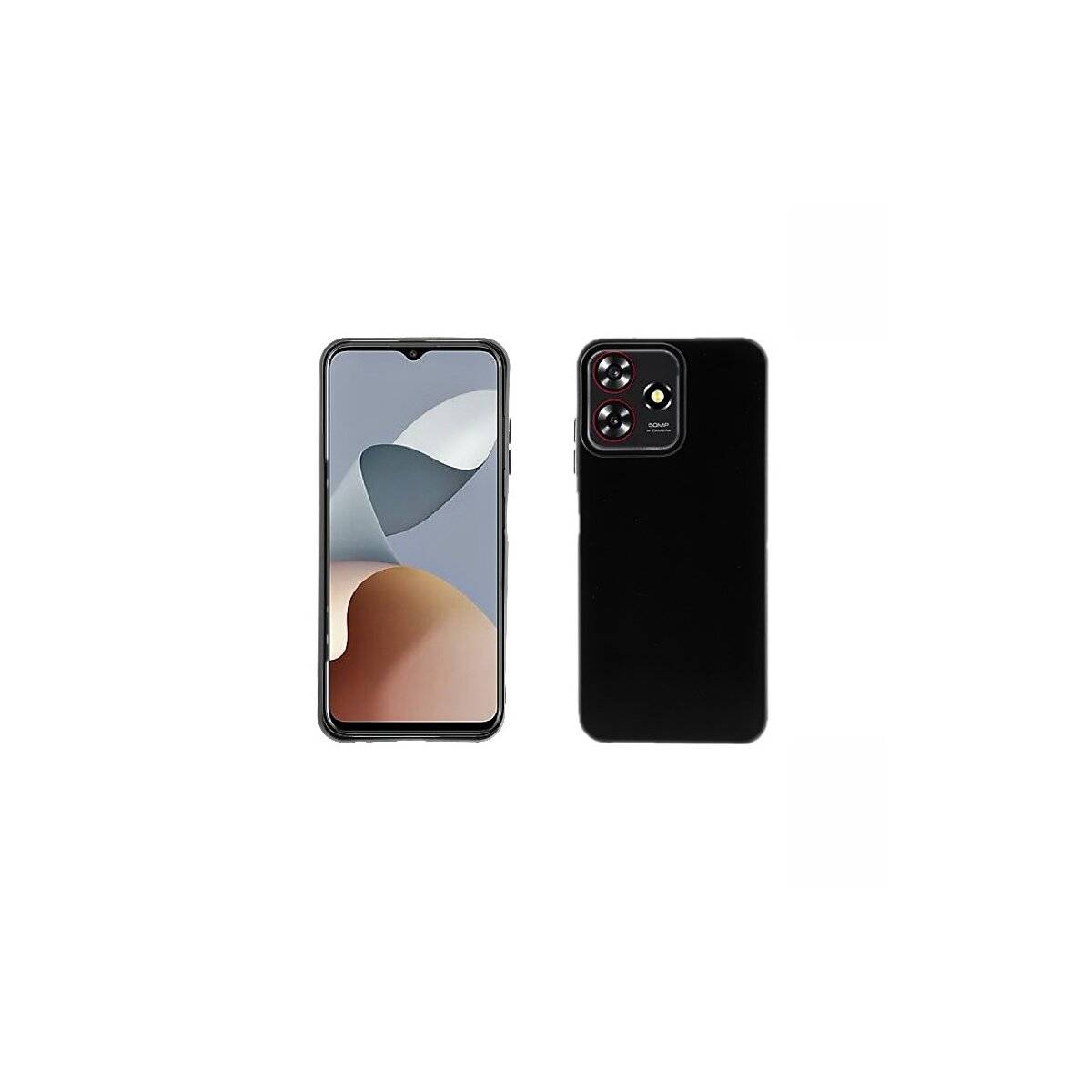 Silikon Handyhülle Bumper Softcase kompatibel mit ZTE Blade A73 4G schwarz
