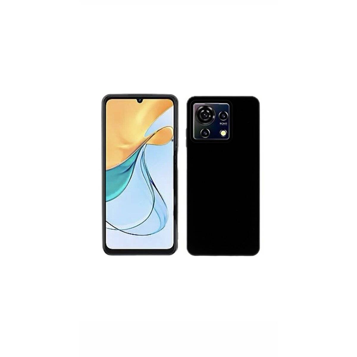 Silikon Handyhülle Bumper Softcase kompatibel mit ZTE Blade V50 VIta schwarz