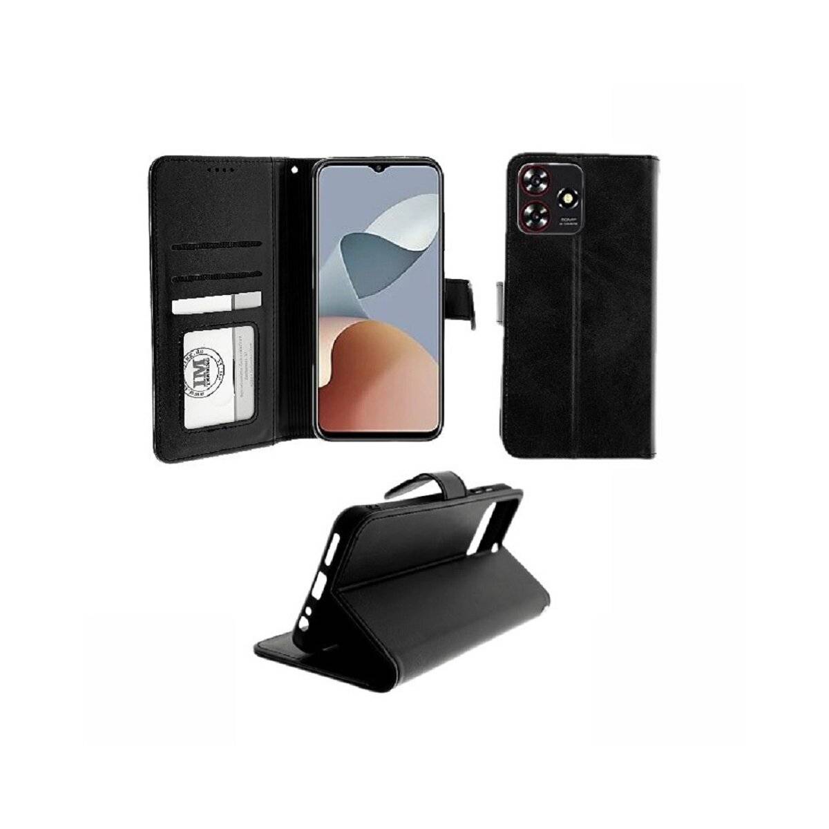 Buchtasche mit Magnetverschluss Handyhülle mit Kartenfächern kompatibel mit ZTE Blade A73 4G