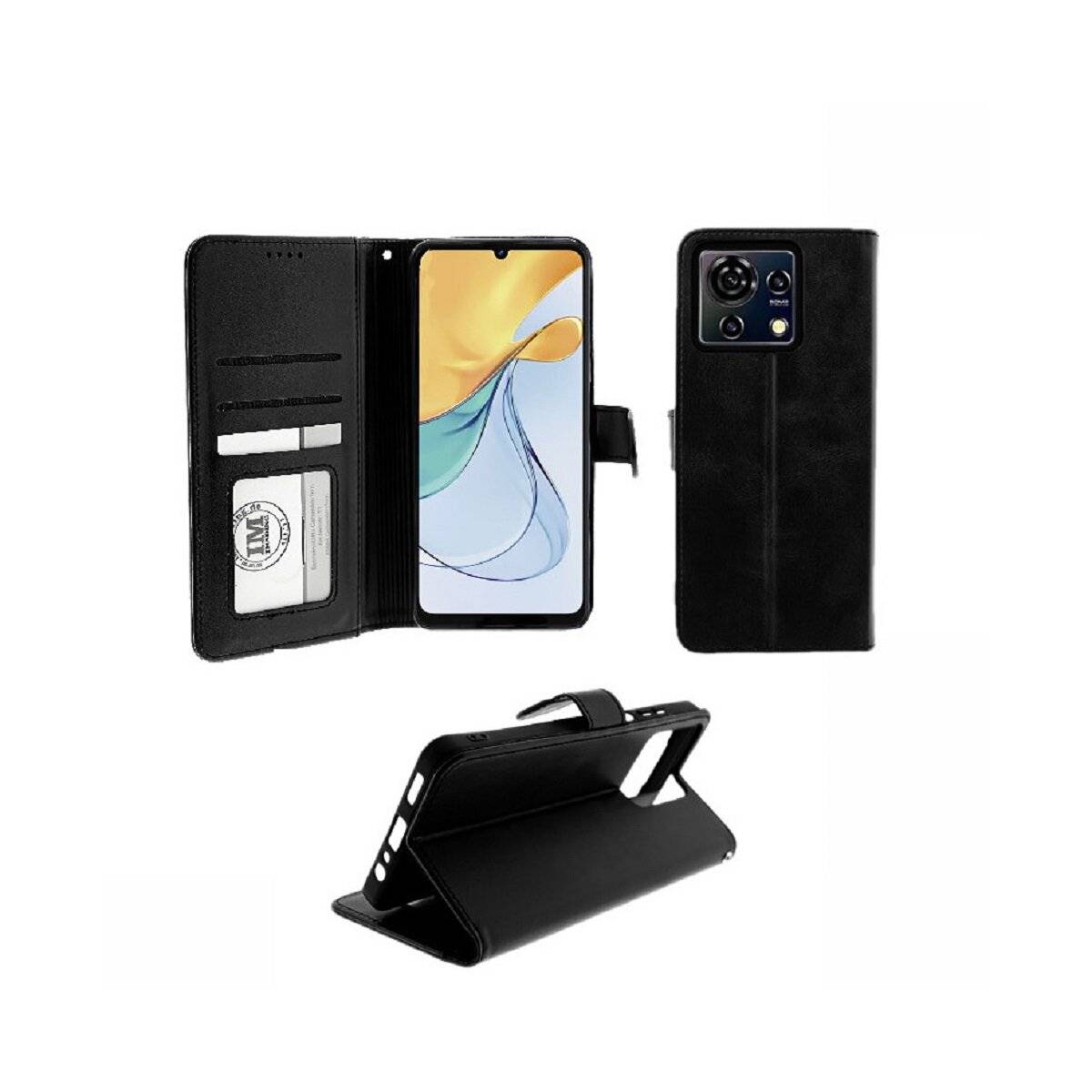 Buchtasche mit Magnetverschluss Handyhülle mit Kartenfächern kompatibel mit ZTE Blade V50 Vita