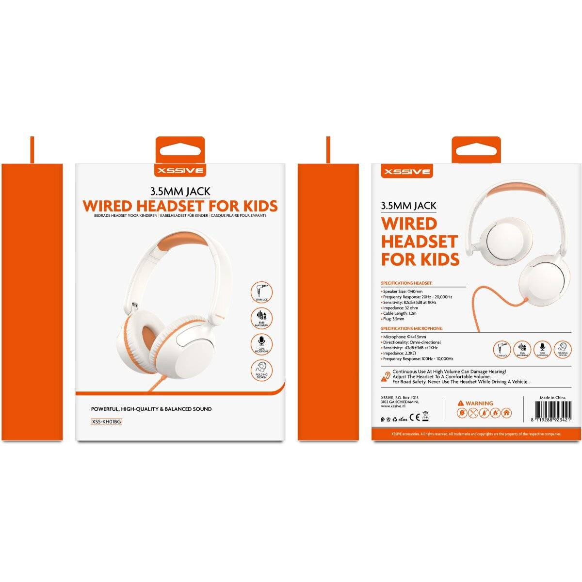 Xssive Kopfhörer headset für Kinder 3,5 mm Jack