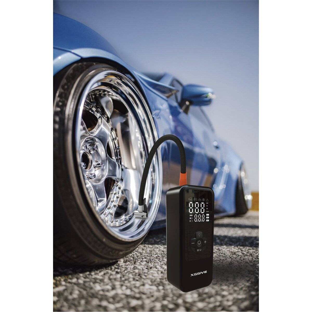 Xssive Tragbarer Luftkompressor mit Digitaler Anzeige 5200mAh