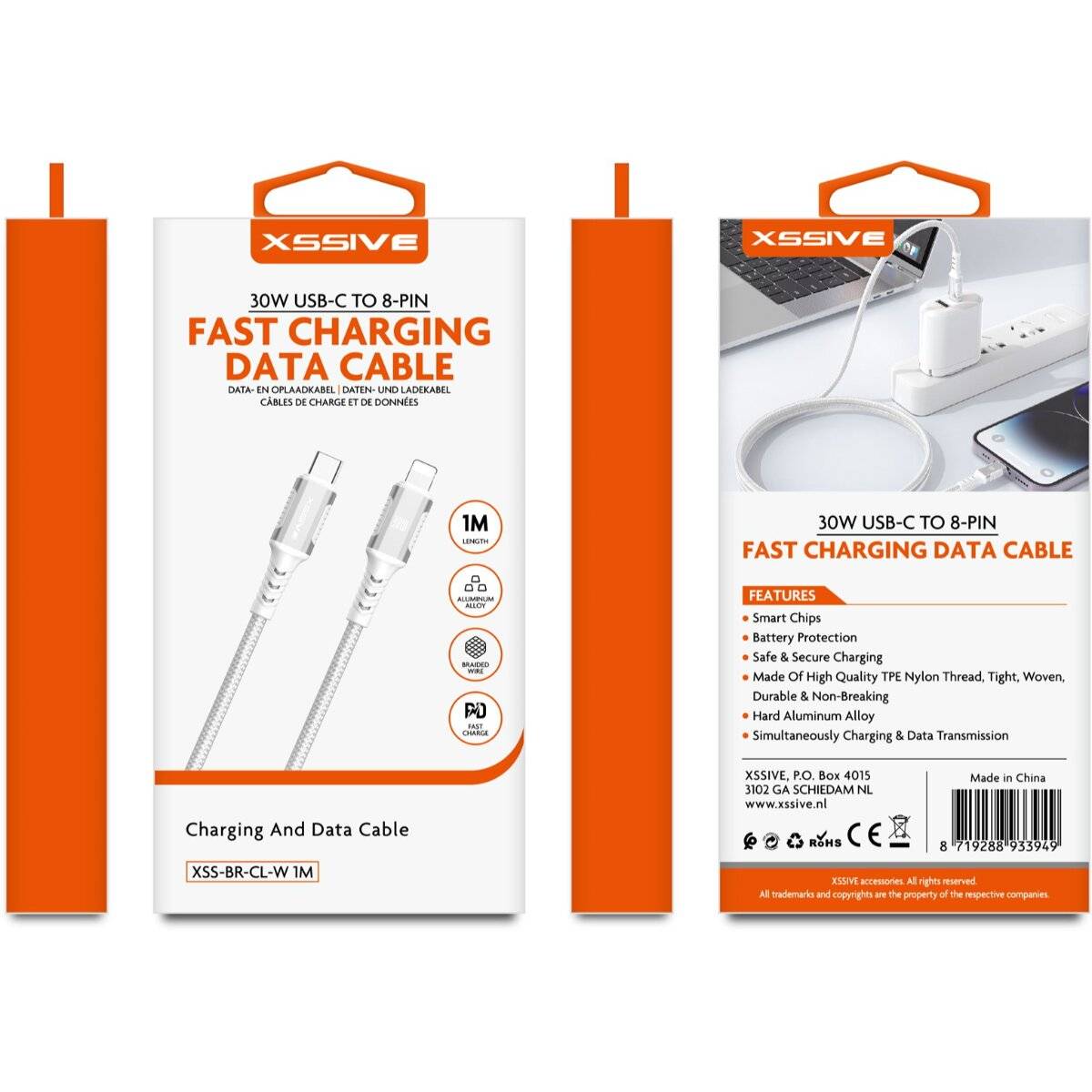 Xssive Schnellladekabel – USB-C auf kompatibel mit iPhone – Fast Charging & Sync