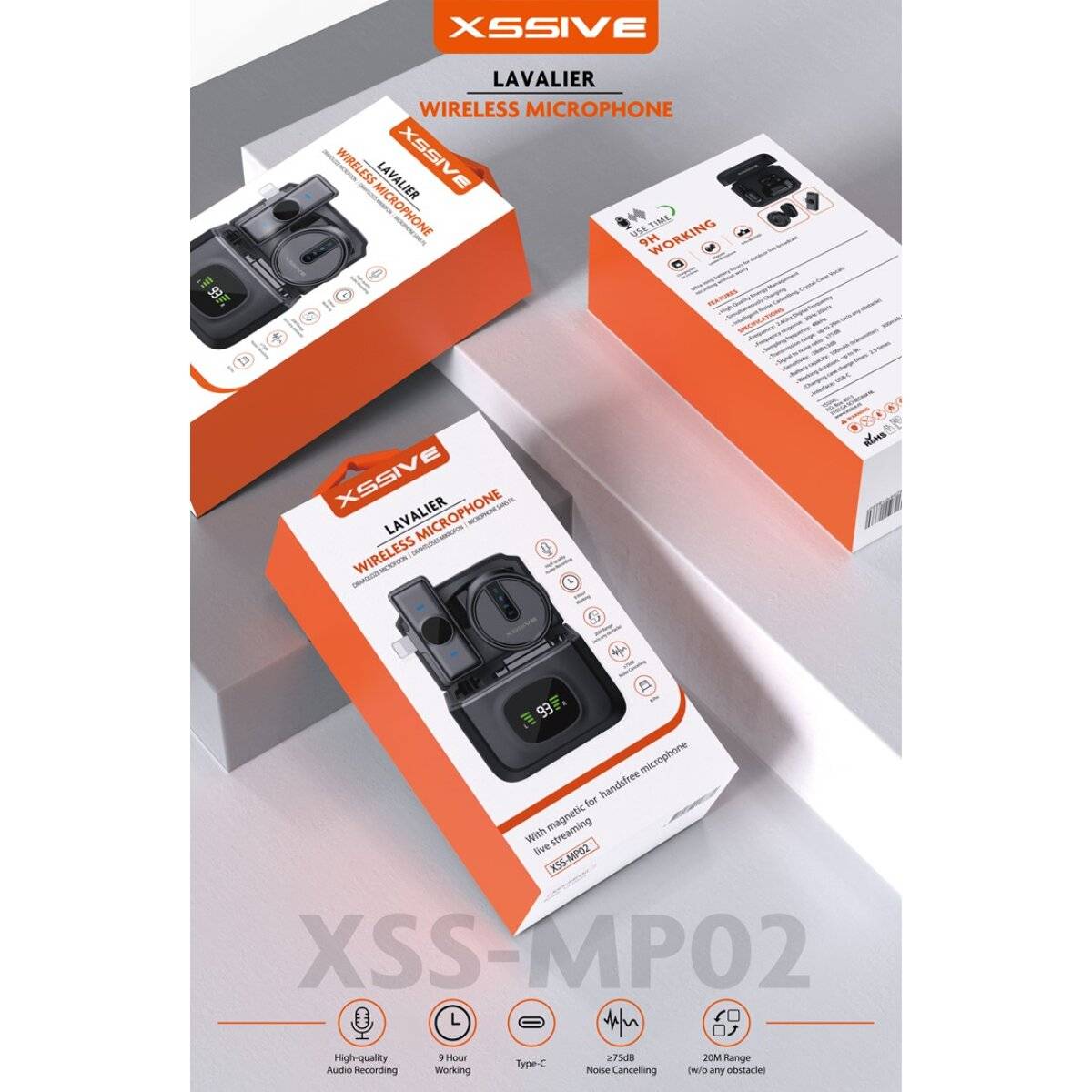 Xssive Wireless Mikrofon – kompatibel mit iPhone – kabelloses Mikro für Video & Ton
