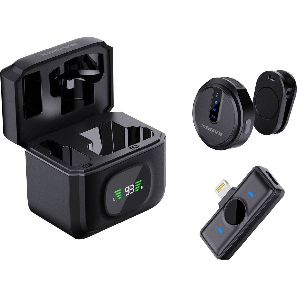 Xssive Wireless Mikrofon – kompatibel mit iPhone – kabelloses Mikro für Video & Ton