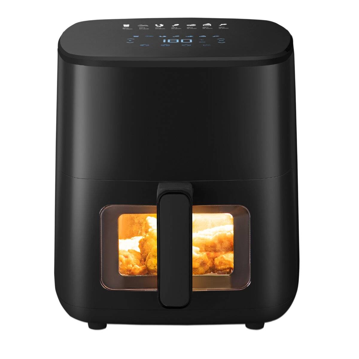 Melchioni MARIANNA NEW Heißluftfritteuse 5L – 1700W, Digitaldisplay, 7 Programme, Schwarz