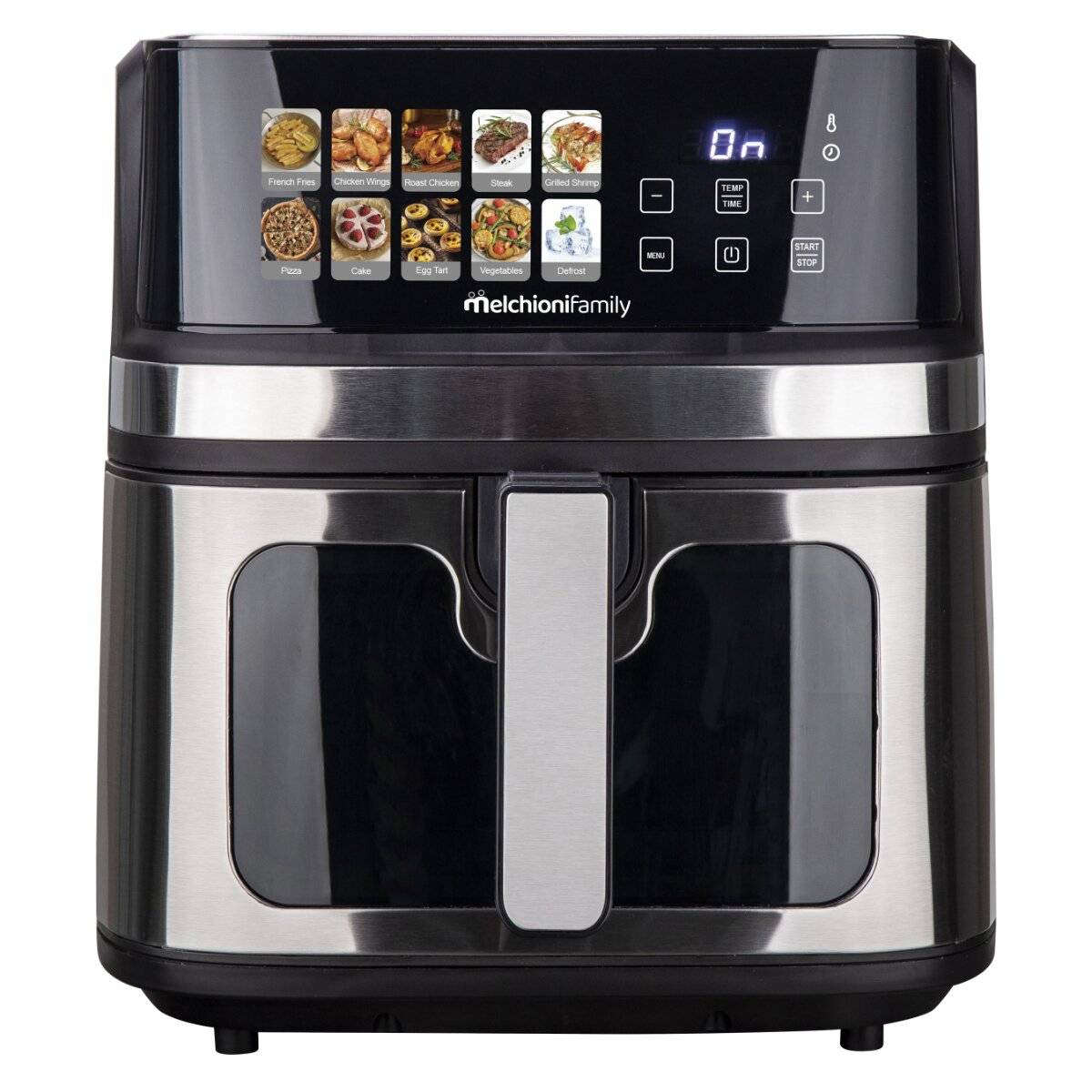 Melchioni Family GAIA PLUS 8?L Heißluftfritteuse mit Doppelheizung & LED-Display