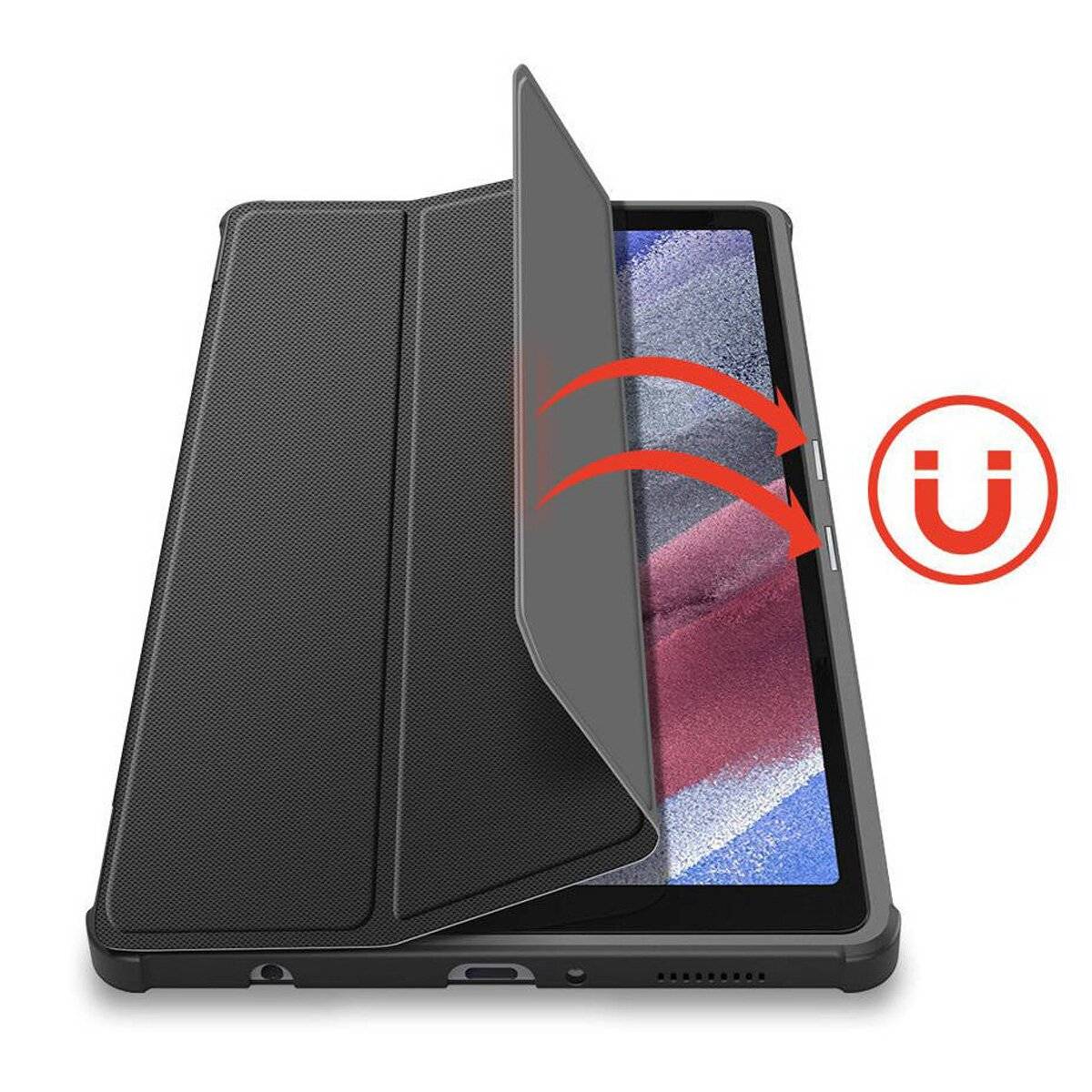 Dux Ducis Toby Tablet-Hülle Schale Cover kompatibel mit Samsung Galaxy Tab S10 ?FE+ Schwarz