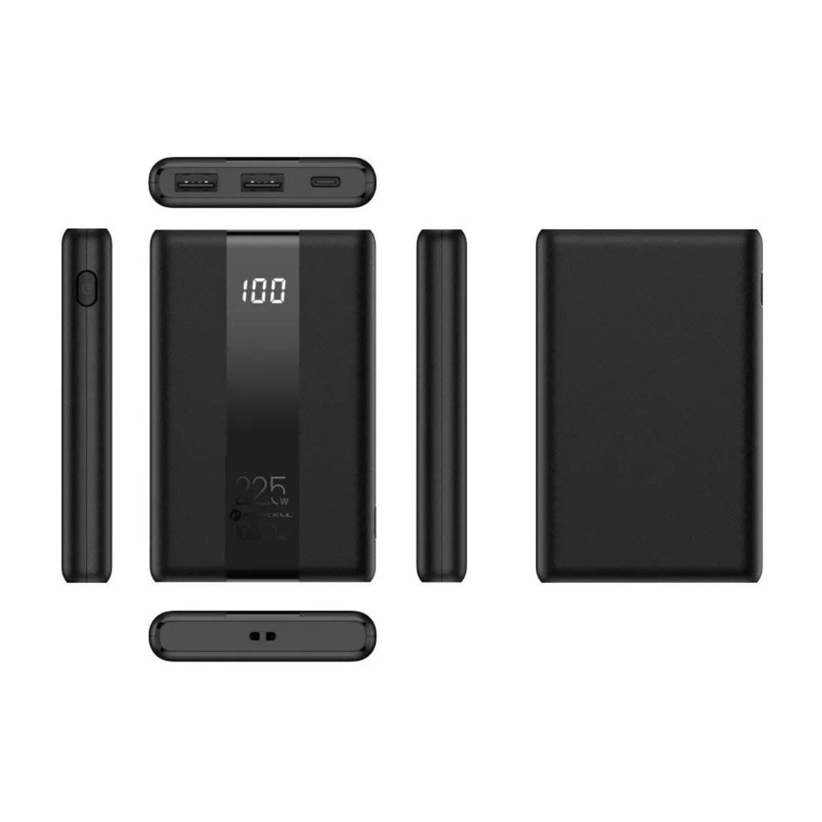 FORCELL F-ENERGY P10K2 Powerbank 10.000?mAh 22,5?W PD QC3.0 Schwarz