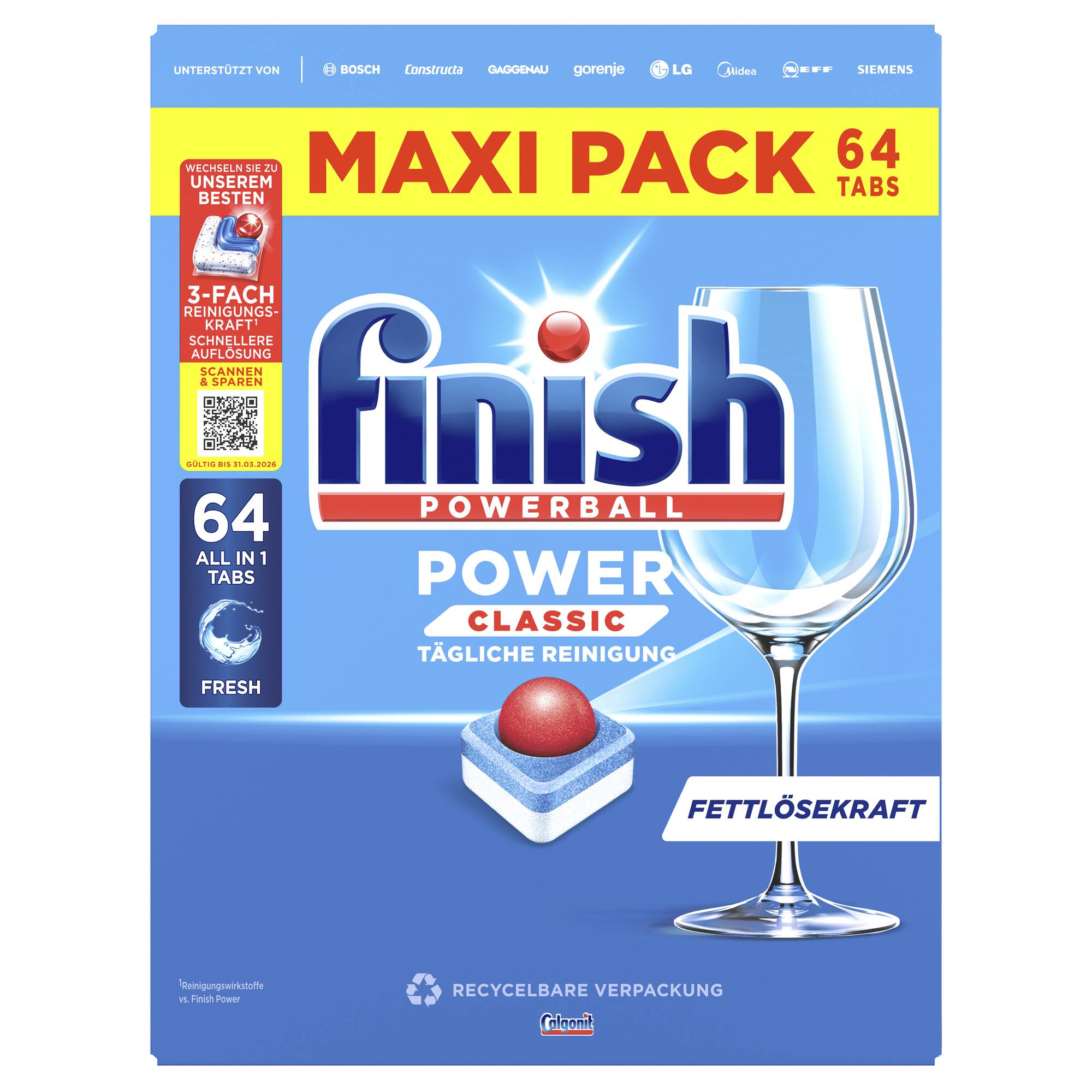 FINISH Spülmaschinentabs Power Classic 3314781 64St