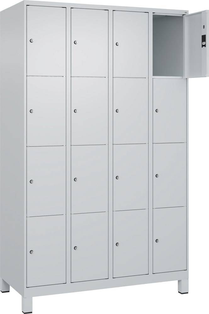 Fächerschrank mit Füßen B1200xT500xH1950 Korpus RAL 7035 LichtgrauTüren RAL 7035 Lichtgrau - Artikel: 7830372946