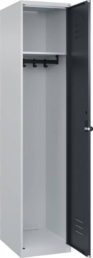 Garderobenschrank CLASSICB400xT500xH1850 mm RAL 7035/7016, 1 Abteil bodenstehend - Artikel: 7830951043