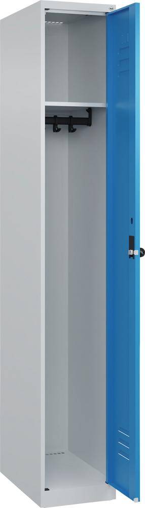 Garderobenschrank CLASSICB300xT500xH1850 mm RAL 7035/5012, 1 Abteil bodenstehend - Artikel: 7830951035