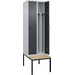 Gard.-Schrank TW CLASSIC B600xT500xH2120 mm RAL 7035/7016, 2 Abteile mit untergeb. Sitzbank - Artikel: 7830373812 Gard.-Schrank TW CLASSIC B600xT500xH2120 mm RAL 7035/7016, 2 Abteile mit untergeb. Sitzbank - Artikel: 7830373812