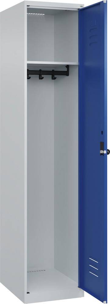 Garderobenschrank CLASSICB400xT500xH1850 mm RAL 7035/5010, 1 Abteil bodenstehend - Artikel: 7830951029