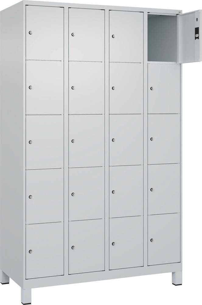 Fächerschrank mit Füßen B1200xT500xH1950 Korpus RAL 7035 LichtgrauTüren RAL 7035 Lichtgrau - Artikel: 7830372986