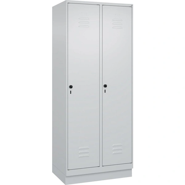 Gard.-Schrank TW CLASSIC B800xT500xH1950 mm RAL 7035/7035, 2 Abteile mit 100 mm hohem Sockel - Artikel: 7830373743 Gard.-Schrank TW CLASSIC B800xT500xH1950 mm RAL 7035/7035, 2 Abteile mit 100 mm hohem Sockel - Artikel: 7830373743