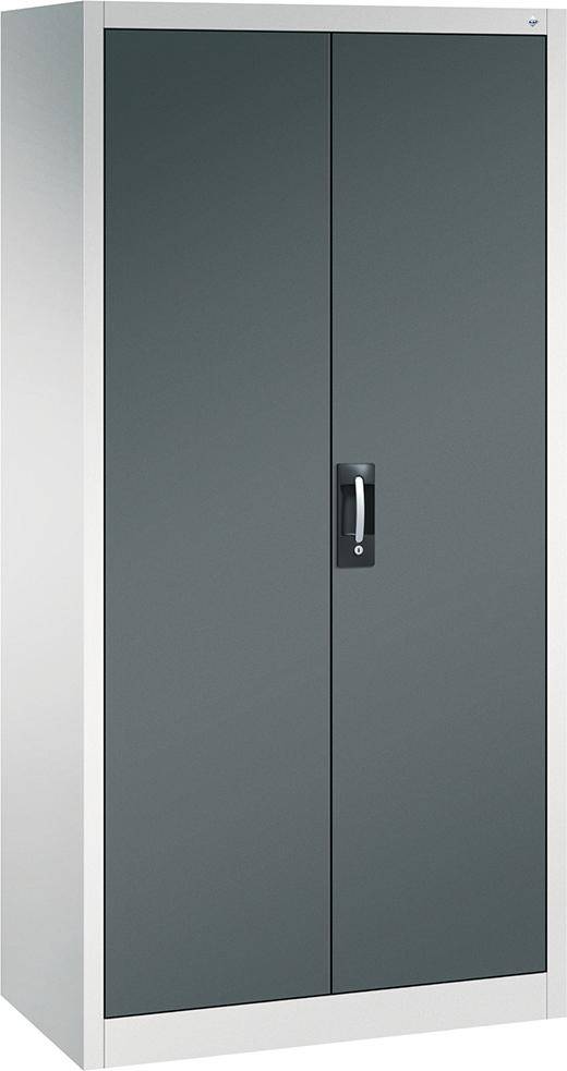 Flügeltürenschrank B930xT500xH1950 mm RAL7035/7016,8Schubladen mit Trennwand,6Fachböden - Artikel: 7830372462