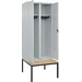 S/W-Gard.-Schrank CLASSICB800xT500xH2120 mm RAL 7035/7035, 2 Abteile mit untergeb. Sitzbank - Artikel: 7830373581 S/W-Gard.-Schrank CLASSICB800xT500xH2120 mm RAL 7035/7035, 2 Abteile mit untergeb. Sitzbank - Artikel: 7830373581