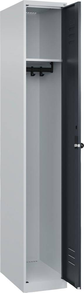 Garderobenschrank CLASSICB300xT500xH1850 mm RAL 7035/7016, 1 Abteil bodenstehend - Artikel: 7830951042