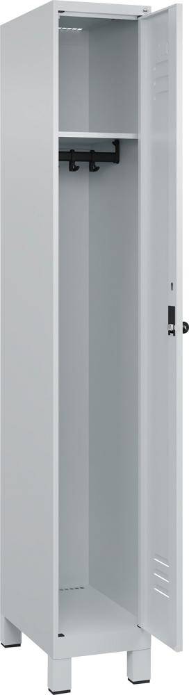 Garderobenschrank CLASSICB300xT500xH1950 mm RAL 7035/7035, 1 Abteil mit 100 mm hohen Füßen - Artikel: 7830372600